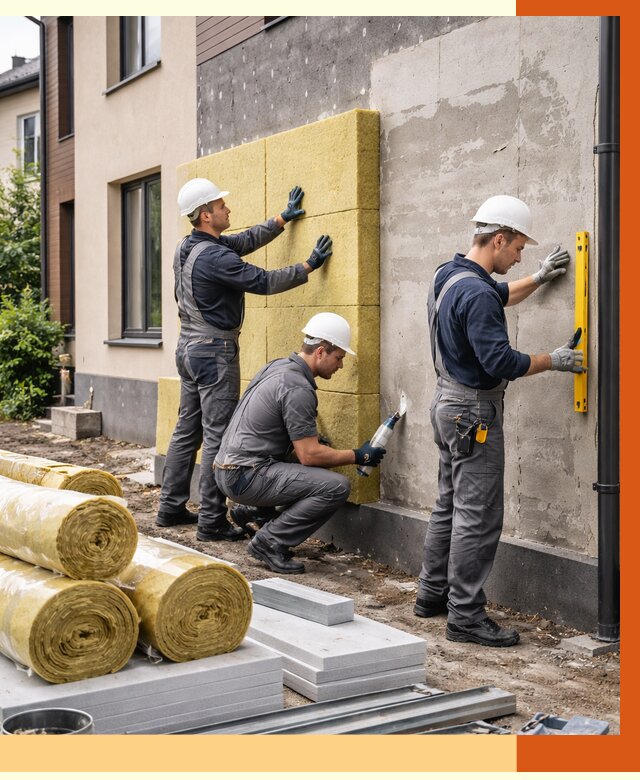 Утепление таунхауса в Воскресенске от 7443 руб/м2 — комплекс под ключ | ТепломастерВск