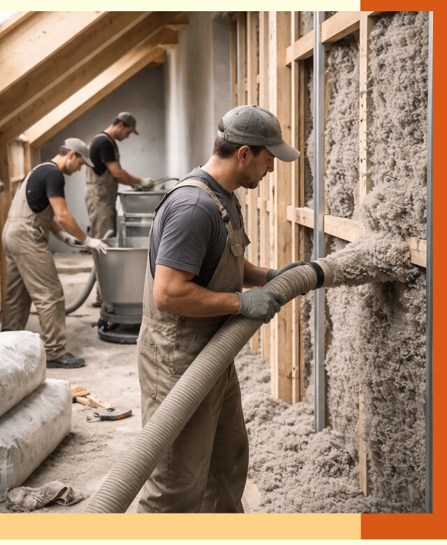 Утепление таунхауса эковатой в Воскресенске от 2274 руб./м² — монтаж и задувка | ТепломастерВск