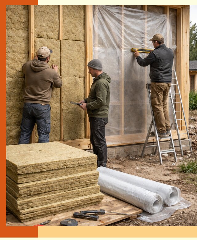 Утепление каркасного дома в Воскресенске под ключ с гарантией качества