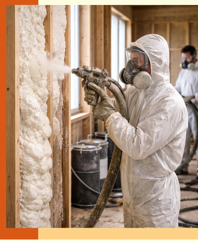 Утепление каркасного дома пенополиуретаном в Воскресенске