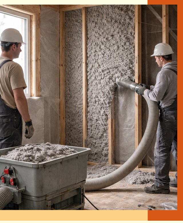 Утепление каркасного дома эковатой в Воскресенске от 1861 руб. | ТепломастерВск