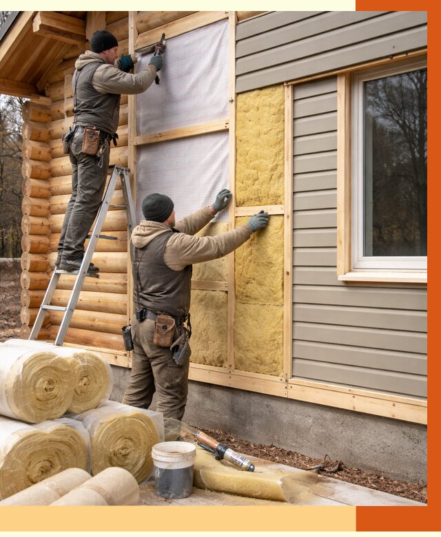 Утепление деревянного дома в Воскресенске от 6410 руб./м2 — заказать работы | ТепломастерВск