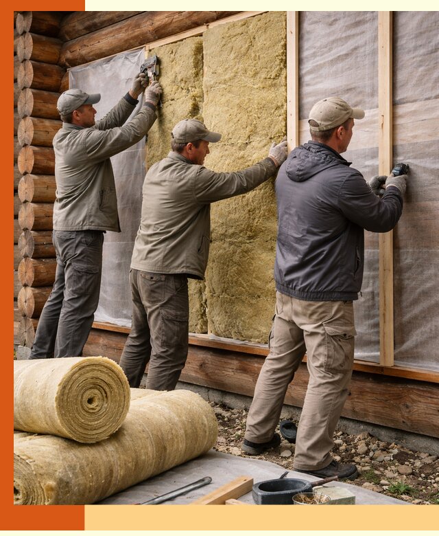 Утепление деревянного дома в Воскресенске эффективными технологиями