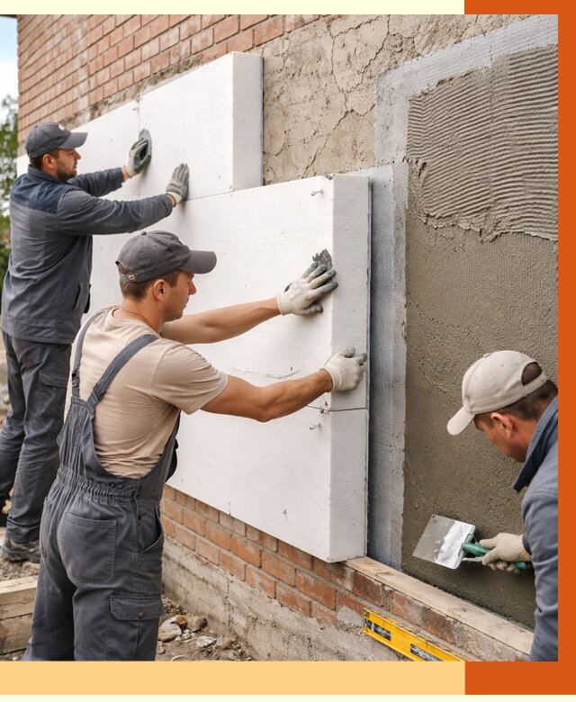 Утепление кирпичного дома в Воскресенске от 4342 руб. под ключ | ТепломастерВск