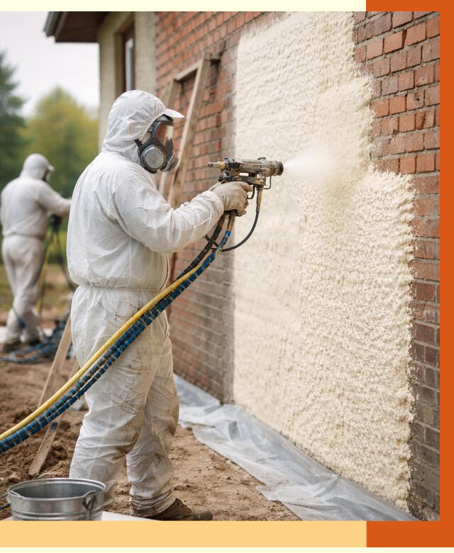 Утепление кирпичного дома ППУ в Воскресенске под ключ от 6720 руб. | ТепломастерВск