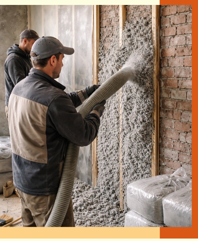 Утепление кирпичного дома эковатой в Воскресенске от 2429 руб./м² | ТепломастерВск