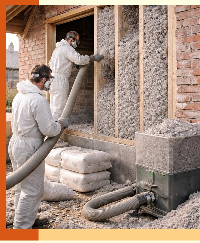 Утепление кирпичного дома эковатой в Воскресенске