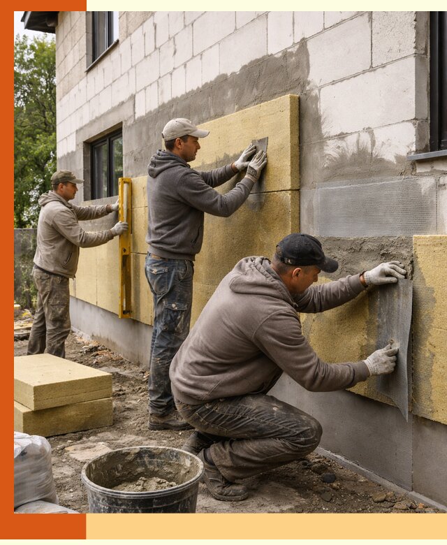 Утепление дома из газобетона в Воскресенске качественно и долговечно