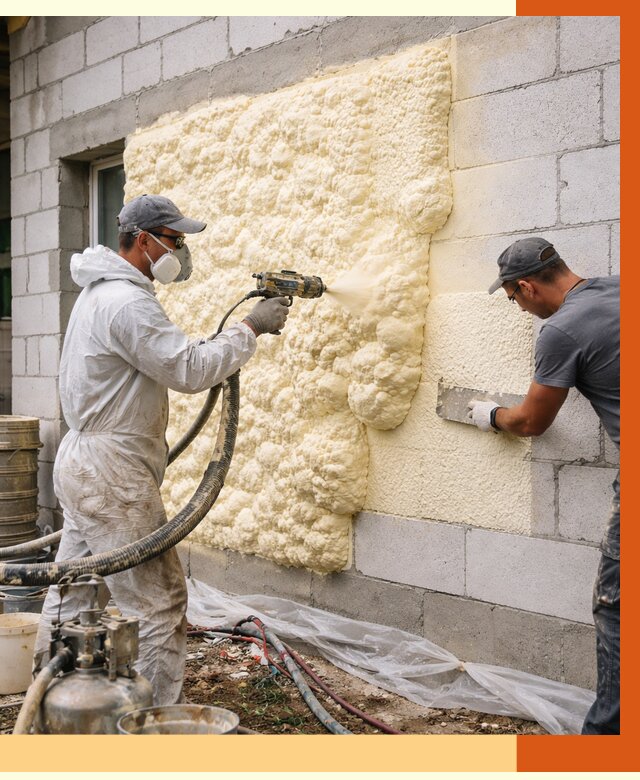 Утепление дома из газобетона ППУ в Воскресенске от 4962 руб./м² под ключ | ТепломастерВск