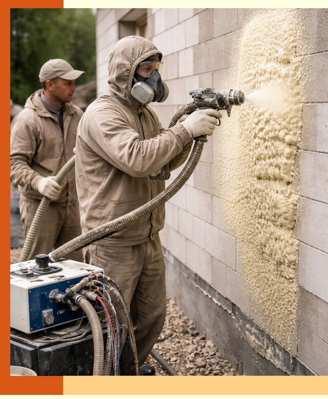 Утепление дома из газобетона ППУ в Воскресенске — надежная теплоизоляция