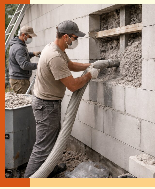 Утепление дома из газобетона эковатой в Воскресенске