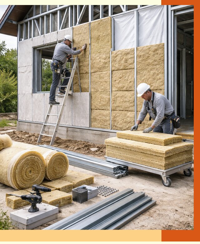 Утепление дома из ЛСТК в Воскресенске от 5376 руб./м² — профессионально | ТепломастерВск