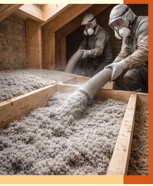 Утепление коттеджа эковатой в Воскресенске от 2585 руб./м² — комплексная задувка и монтаж | ТепломастерВск