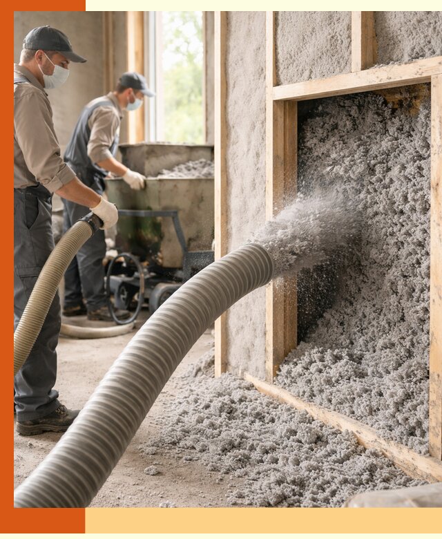 Утепление коттеджа эковатой в Воскресенске с гарантией качества