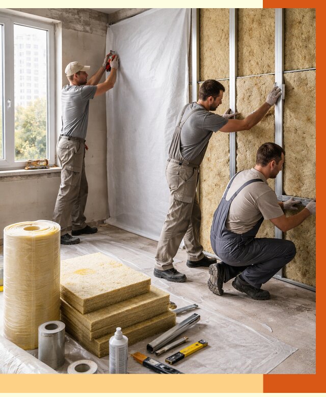 Утепление квартиры в Воскресенске от 4652 руб/м2 — утеплить квартиру изнутри и снаружи | ТепломастерВск