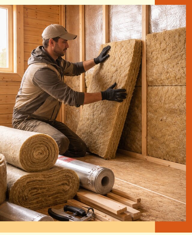 Утепление бани в Воскресенске под ключ от 4652 руб./м2 — утеплить потолок, пол и стены | ТепломастерВск