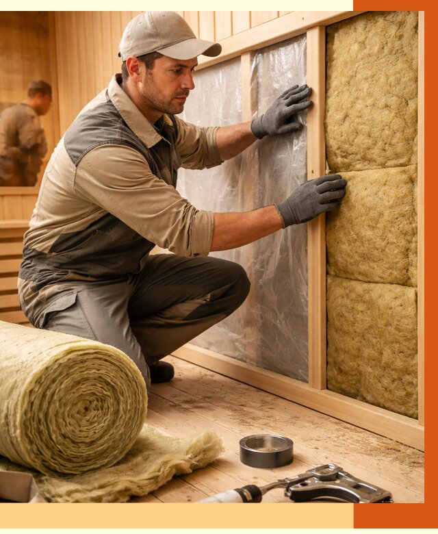 Утепление сауны изнутри в Воскресенске от 6720 руб. за м2 | ППУ, под ключ — ТепломастерВск