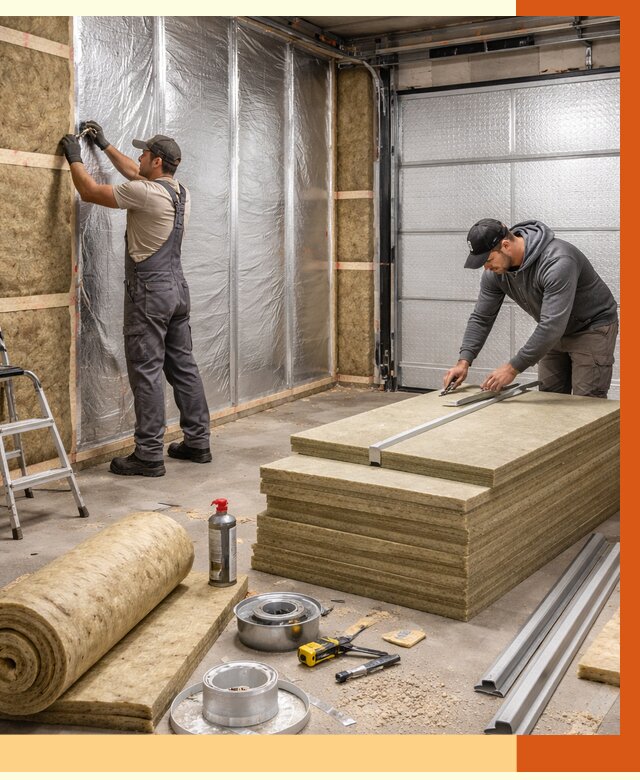 Утепление гаража в Воскресенске от 4652 руб/м2 — комплексное утепление ворот и стен | ТепломастерВск