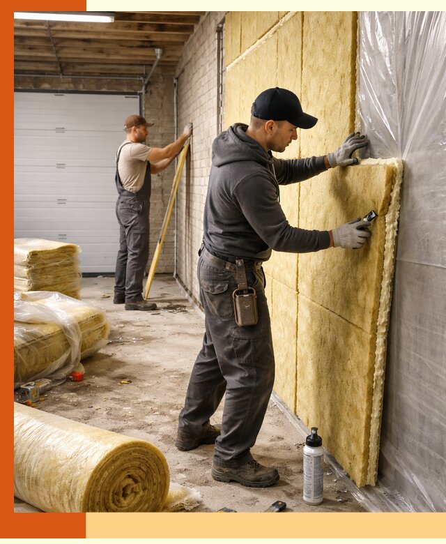 Утепление гаража под ключ в Воскресенске — все виды теплоизоляции