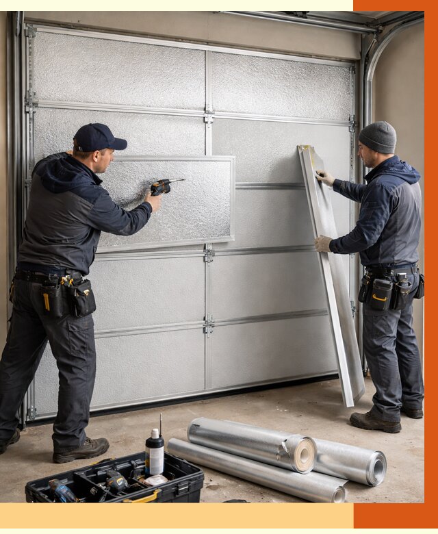 Утепление гаражных ворот в Воскресенске от 8115 руб/м2 — надежно и быстро | ТепломастерВск