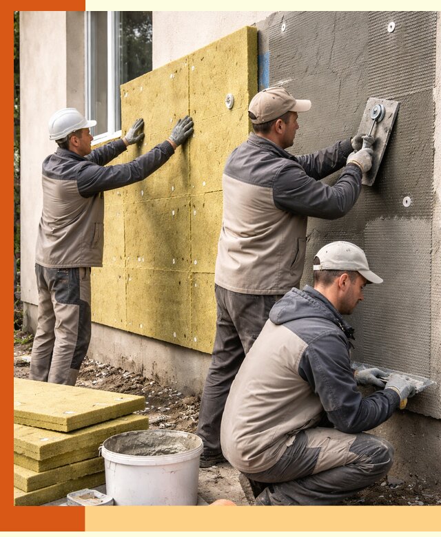 Утепление фасада под штукатурку в Воскресенске — энергоэффективная технология