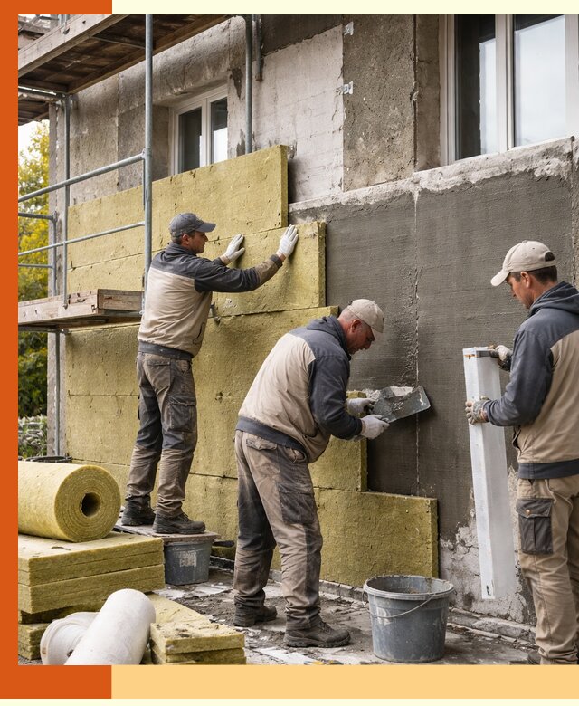 Утепление фасада зданий и домов в Воскресенске