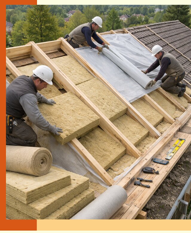 Утепление скатной крыши в Воскресенске качественно и надёжно