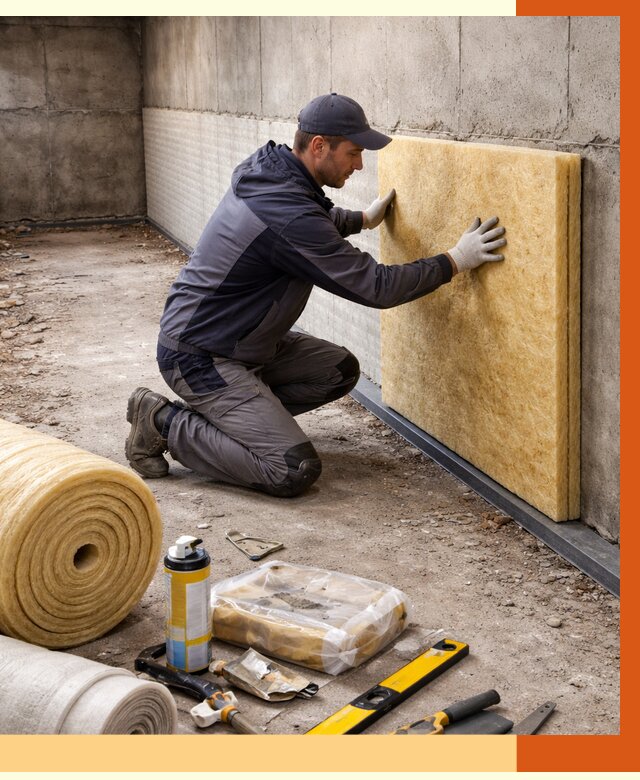 Утепление фундамента изнутри в Воскресенске от 4342 руб./м2 — работы под ключ | ТепломастерВск