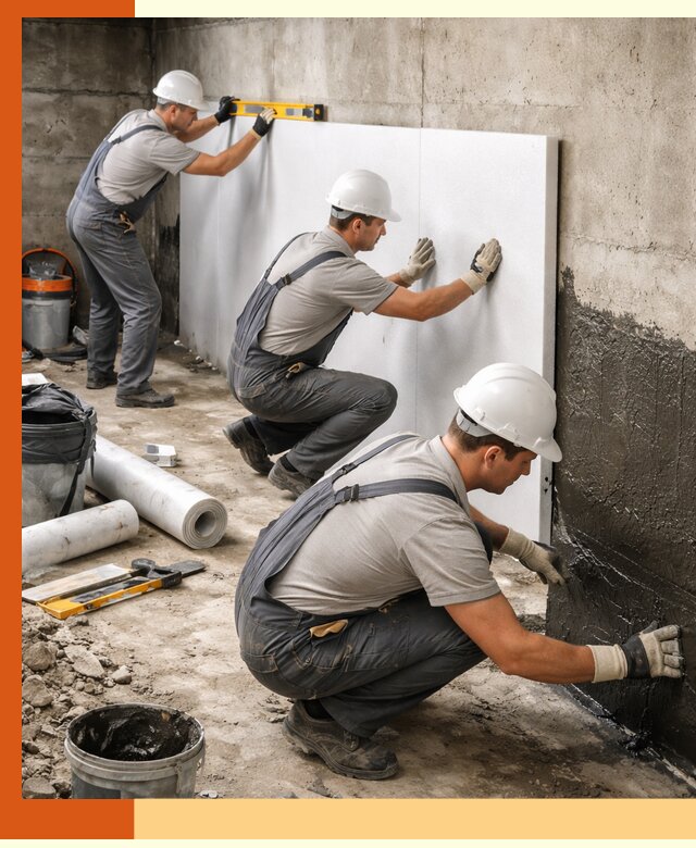 Утепление фундамента изнутри профессионально в Воскресенске