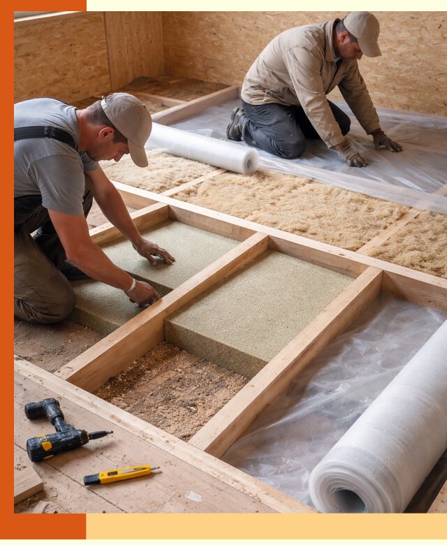 Профессиональное утепление деревянного пола в Воскресенске