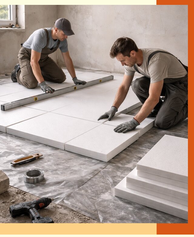 Утепление бетонного пола в Воскресенске от 2585 руб/м2 — монтаж и цена | ТепломастерВск