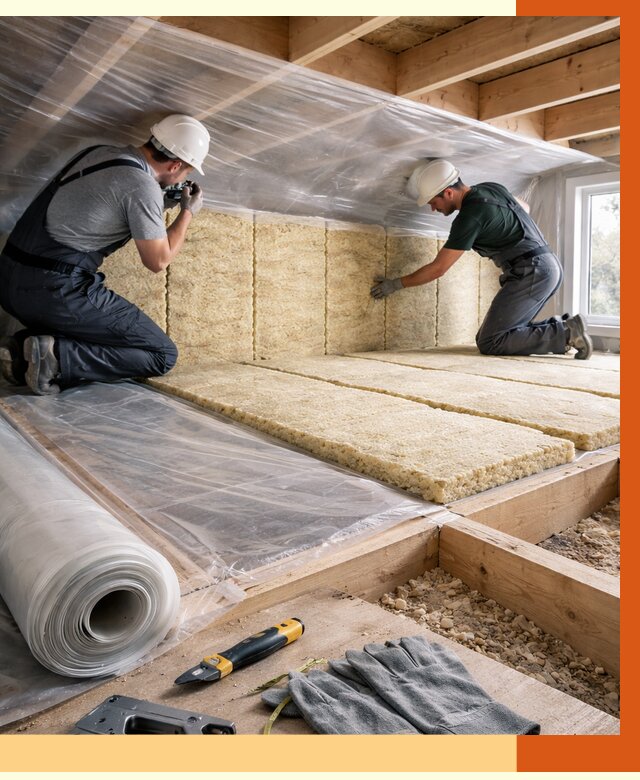 Утепление перекрытий в Воскресенске от 2946 руб/м2 — утепление межэтажных и чердачных | ТепломастерВск