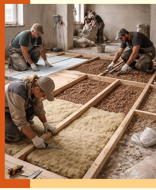 Утепление перекрытий жилых и промышленных зданий в Воскресенске