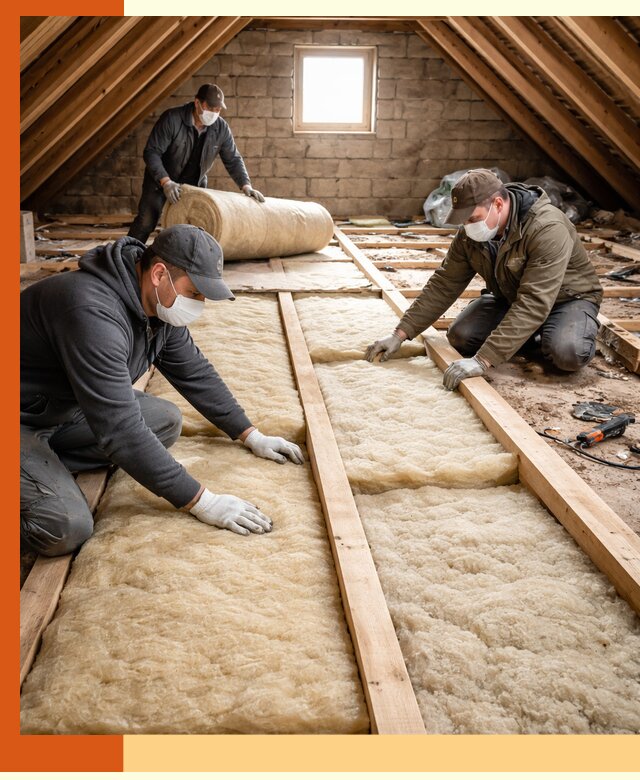 Утепление чердака в Воскресенске — профессиональная теплоизоляция кровли
