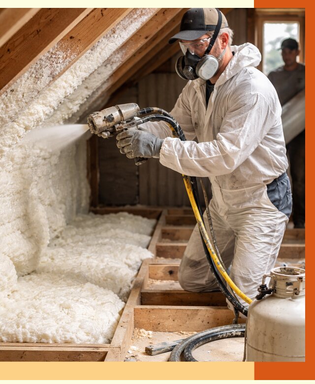 Утепление чердака ППУ в Воскресенске от 8911 руб./м2 — услуга под ключ | ТепломастерВск