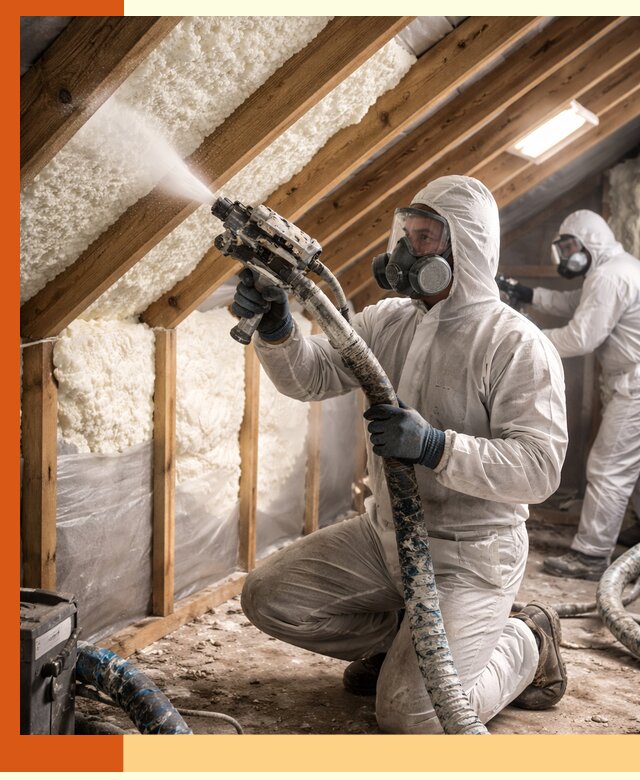 Утепление чердака пенополиуретаном (ППУ) в Воскресенске