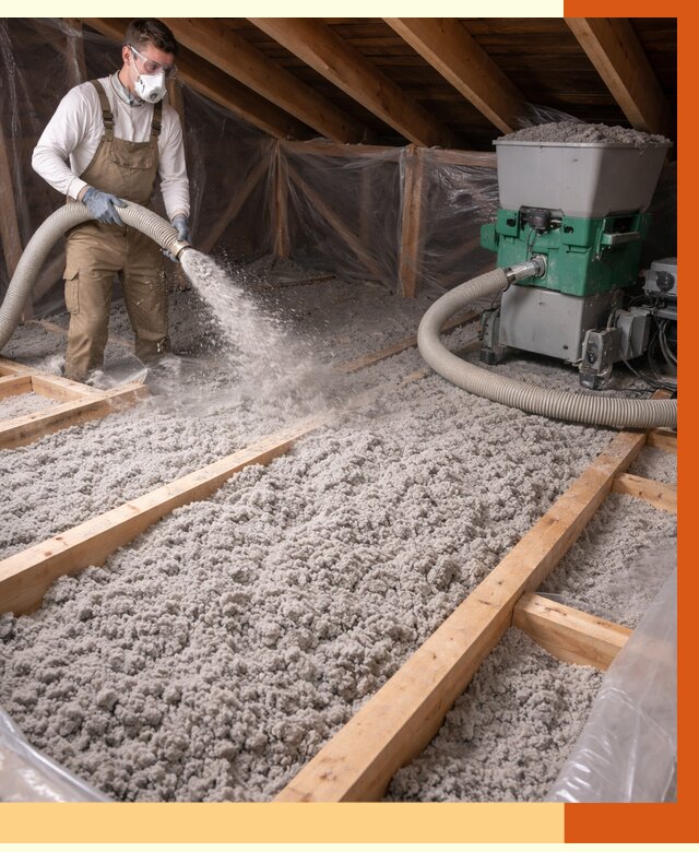 Утепление чердака эковатой в Воскресенске от 1499 руб/м2 — заказать у ТепломастерВск