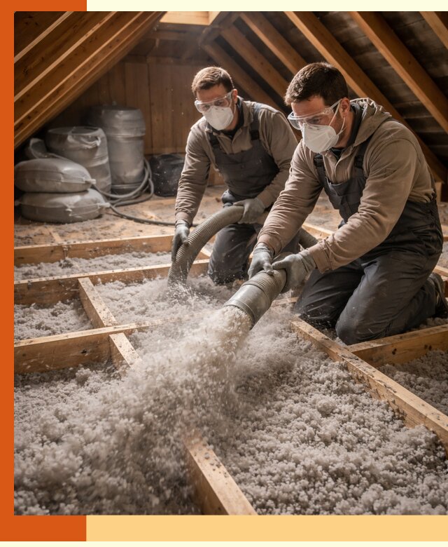 Утепление чердака эковатой в Воскресенске — быстро и надёжно