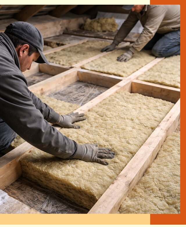 Утепление чердака минватой в Воскресенске от 3618 руб/м2 под ключ | ТепломастерВск