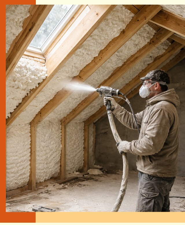 Утепление мансарды ППУ в Воскресенске быстро и надежно