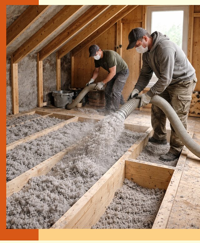 Утепление мансарды эковатой в Воскресенске с гарантией качества