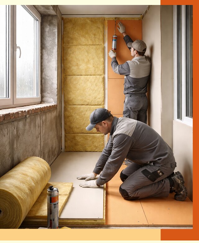 Утепление лоджии под ключ в Воскресенске от 6720 руб/м2 — комплексное решение | ТепломастерВск