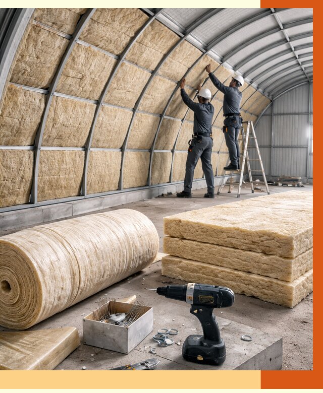 Утепление арочного ангара в Воскресенске от 3308 руб./м2 под ключ | ТепломастерВск