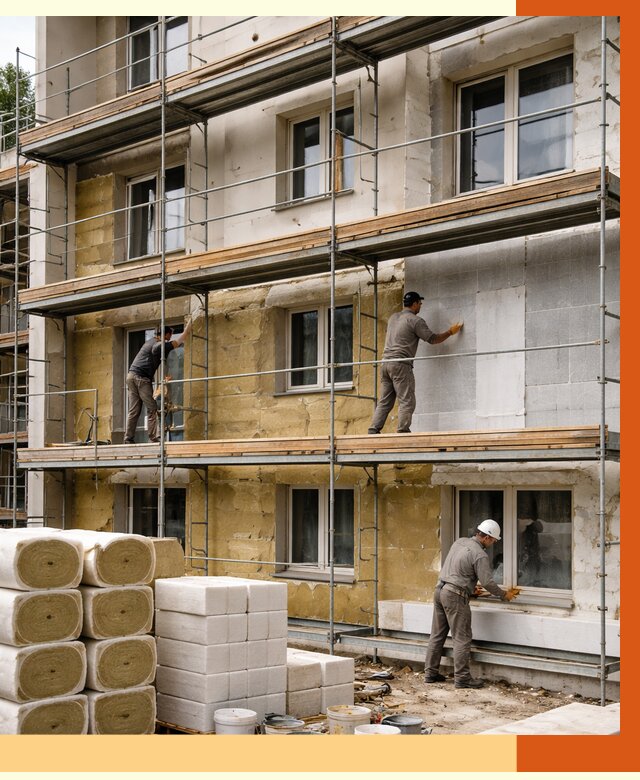 Утепление гостиницы в Воскресенске от 7443 руб./м2 — комплексно, ППУ, под ключ | ТепломастерВск