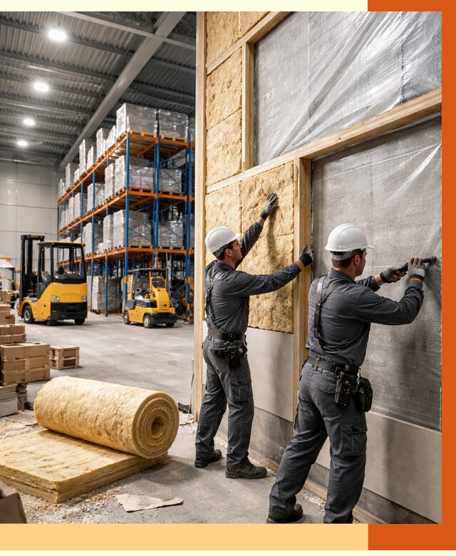 Утепление склада с техникой в Воскресенске от 4342 руб./м2 — комплексно под ключ | ТепломастерВск