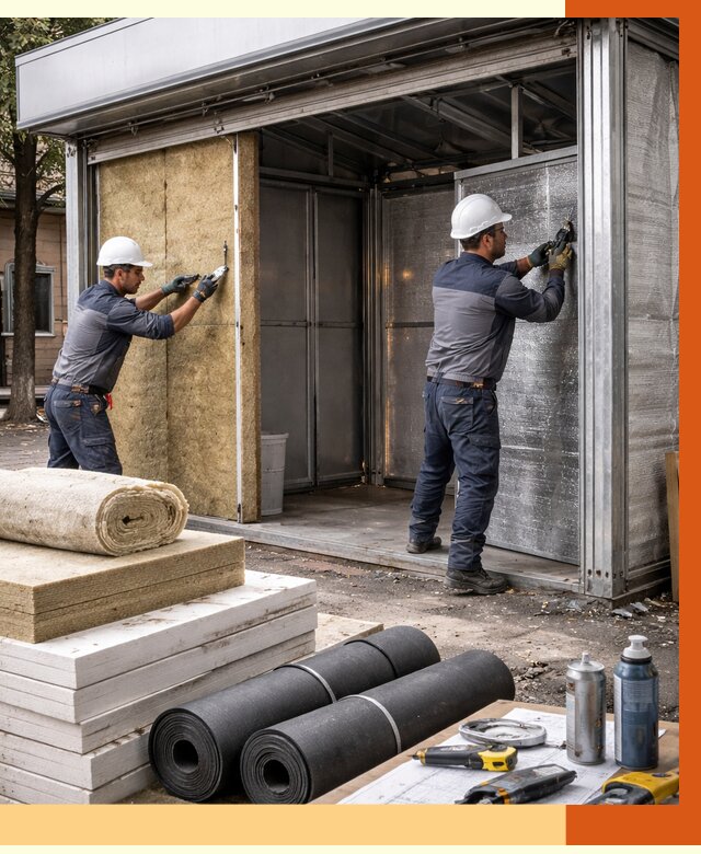 Утепление павильона шаурма в Воскресенске под ключ от 1241 руб. за м² | ТепломастерВск