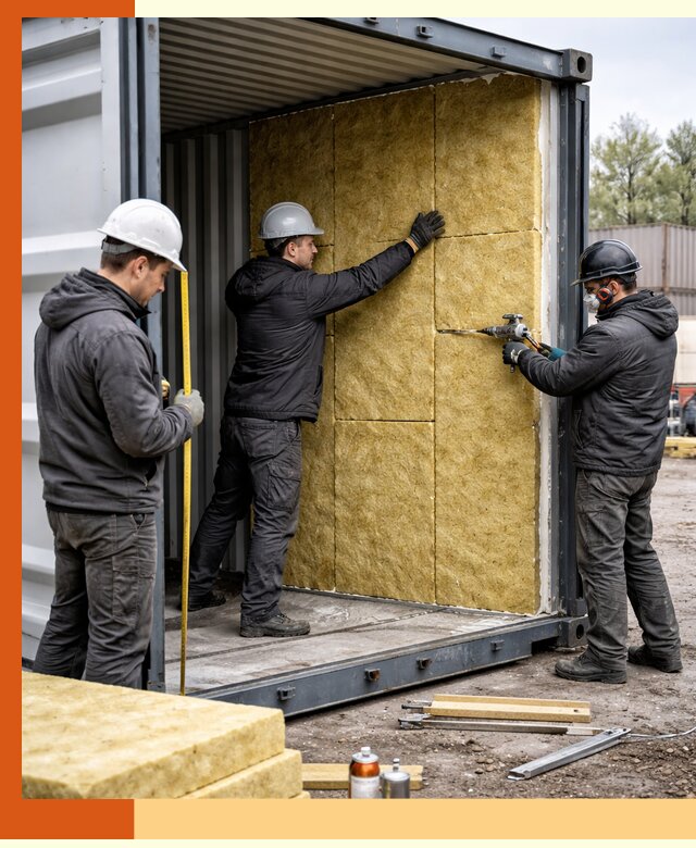 Утепление морского контейнера в Воскресенске: надежная теплоизоляция и защита