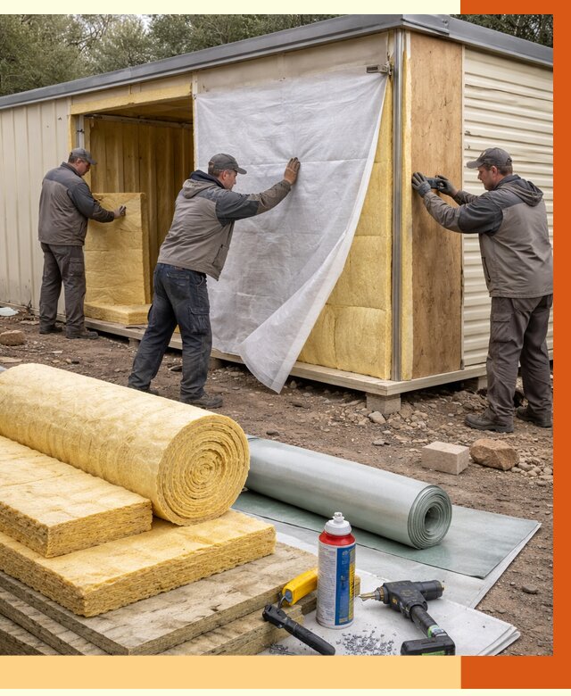 Утепление строительной бытовки в Воскресенске от 12923 руб. под ключ | ТепломастерВск
