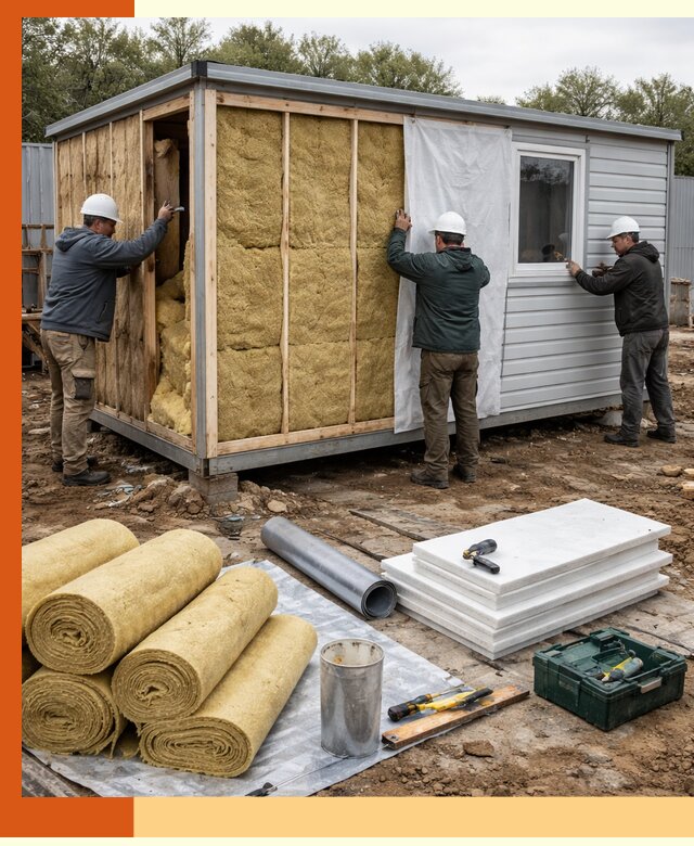 Утепление строительной бытовки под ключ в Воскресенске для любых условий