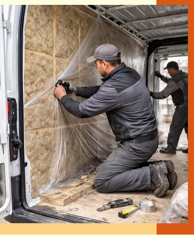 Утепление фургона в Воскресенске от 17058 руб/м2 — утепление фургона ППУ и кузова | ТепломастерВск